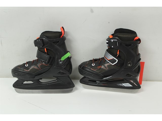 Oxelo schaatsen fit 100 kinder zwart/oranje maat 29–32 - afbeelding 2 van  3