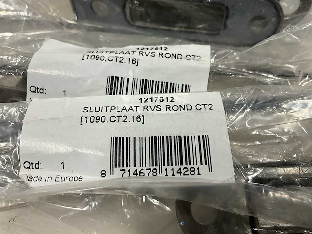 Oxloc - ct2 dag-/nachtschoot afgerond - din links/din rechts rvs a2 - sluitplaat voor magneetslot (30x) - afbeelding 2 van  2