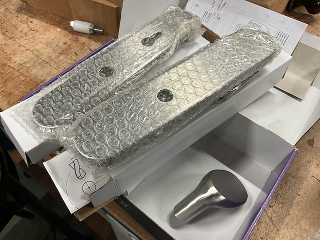 Oxloc - ovaal - veiligheidsdeurduwergarnituur knop-kruk - veiligheidslangschild pc72 links/rechts skg3 rvs met kerntrekbeveiliging - afbeelding 2 van  16