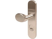 Oxloc - ovaal - veiligheidsdeurduwergarnituur knop-kruk - veiligheidslangschild pc72 links/rechts skg3 rvs met kerntrekbeveiliging - afbeelding 15 van  16