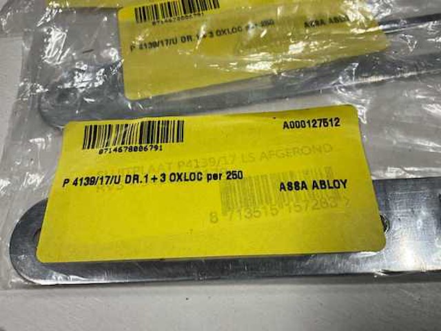 Oxloc - p4139/17/u - dr.1+3 oxloc - sluitplaat (5x) - afbeelding 3 van  5