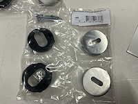 Oxloc - rond ovaal - rvs met kunststof onderrozet - sleutelrozet (8x) - afbeelding 2 van  5