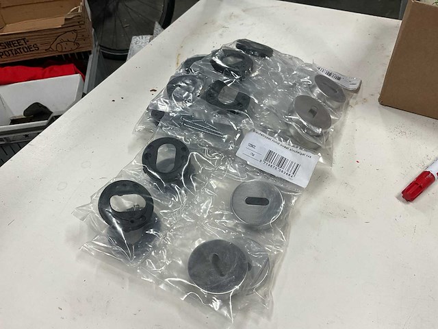 Oxloc - rond ovaal - rvs met kunststof onderrozet - sleutelrozet (8x) - afbeelding 3 van  5