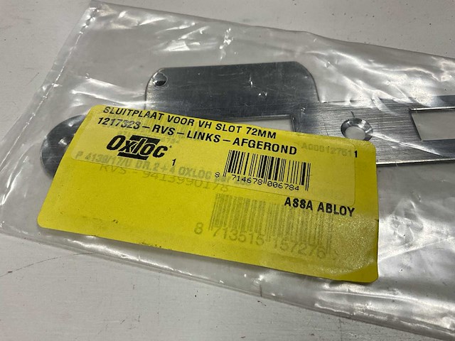 Oxloc vh slot 72mm rvs links afgerond sluitplaat (6x) - afbeelding 2 van  4