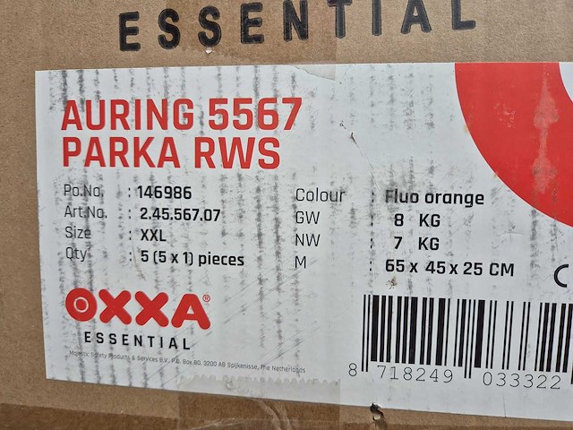 Oxxa - auring 5567 parka rws - maat xxl - werkjas (20x) - afbeelding 7 van  8