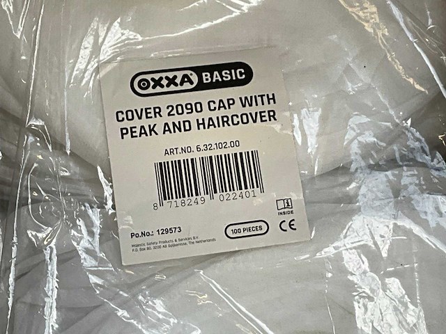 Oxxa - basic pet met klep - pp +haarnet - veiligheidshelm - afbeelding 3 van  3