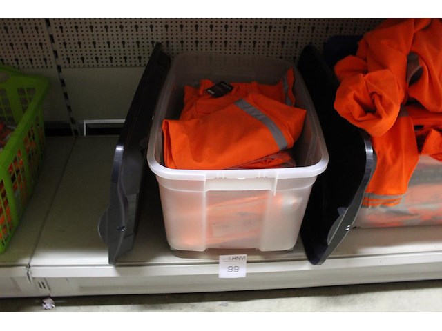 Oxxa werkbroeken fluo oranje acht stuks in bak - afbeelding 1 van  2