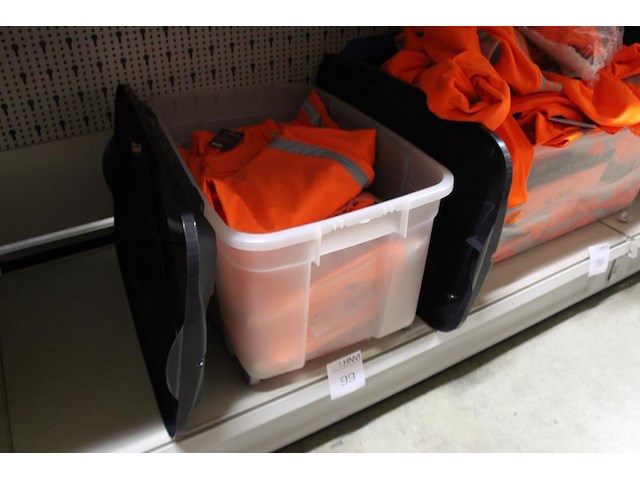 Oxxa werkbroeken fluo oranje acht stuks in bak - afbeelding 2 van  2