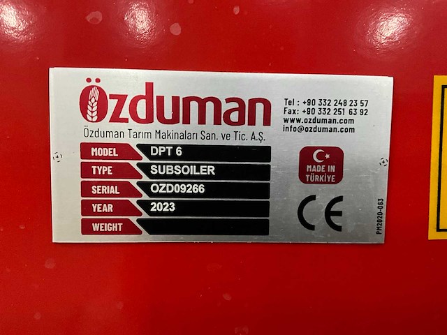 Özduman/kverneland - 2023 - dpt subsoiler - woeler - afbeelding 6 van  6