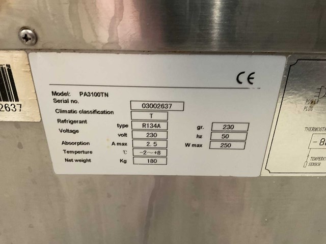 Pa3100tn 3-deurs koelwerkbank - afbeelding 4 van  4