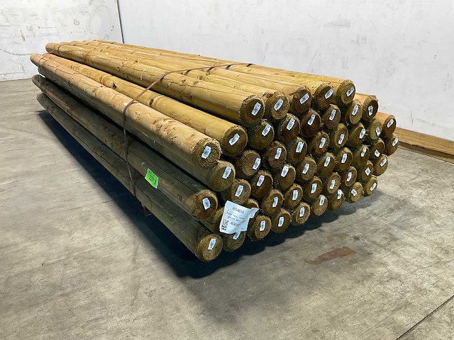 Paal rond gefreesd 1 zijde gekroond ø10x300 cm (50x) - afbeelding 2 van  6