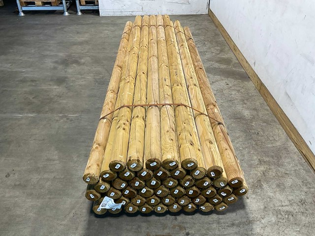 Paal rond gefreesd 1 zijde gekroond ø10x300 cm (50x) - afbeelding 2 van  6