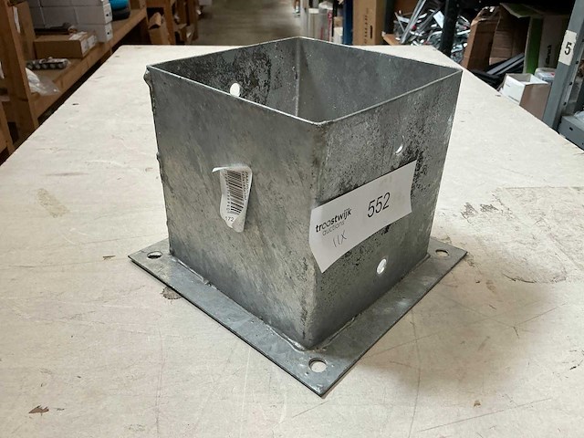 Paalhouder met plaat (145x145x150mm) (11x) - afbeelding 1 van  4