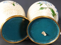 Paar 20ste eeuwse chinese cloisonne vazen - afbeelding 5 van  5