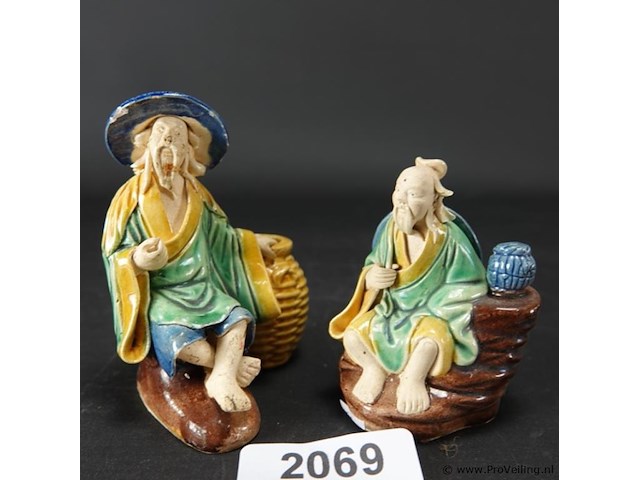 Paar aardewerk chinese heren - afbeelding 1 van  5