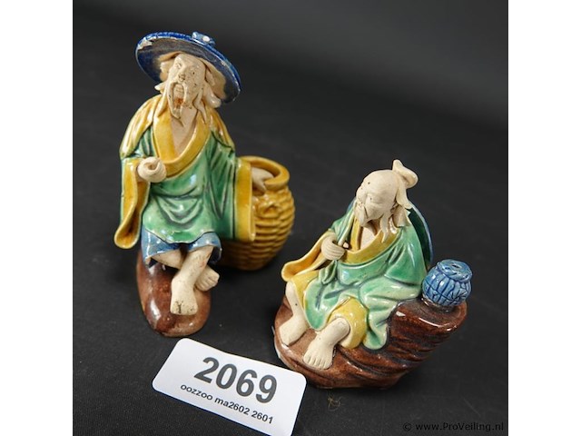 Paar aardewerk chinese heren - afbeelding 2 van  5