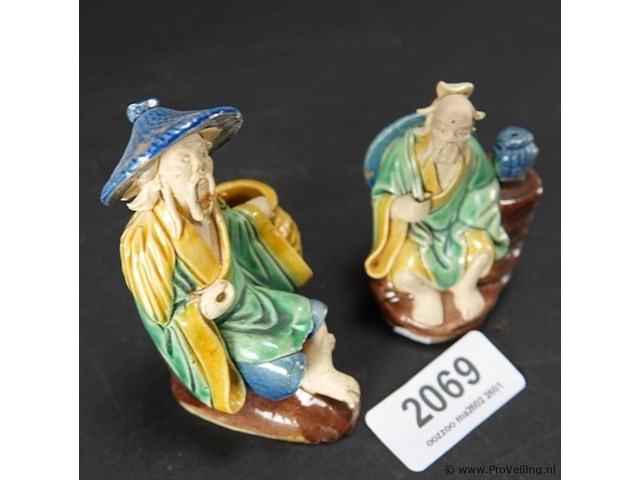 Paar aardewerk chinese heren - afbeelding 3 van  5