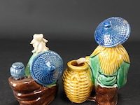 Paar aardewerk chinese heren - afbeelding 4 van  5
