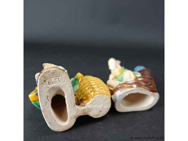 Paar aardewerk chinese heren - afbeelding 5 van  5