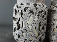 Paar aardewerk windlichten - afbeelding 4 van  5