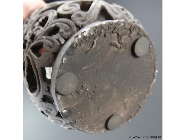 Paar aardewerk windlichten - afbeelding 5 van  5