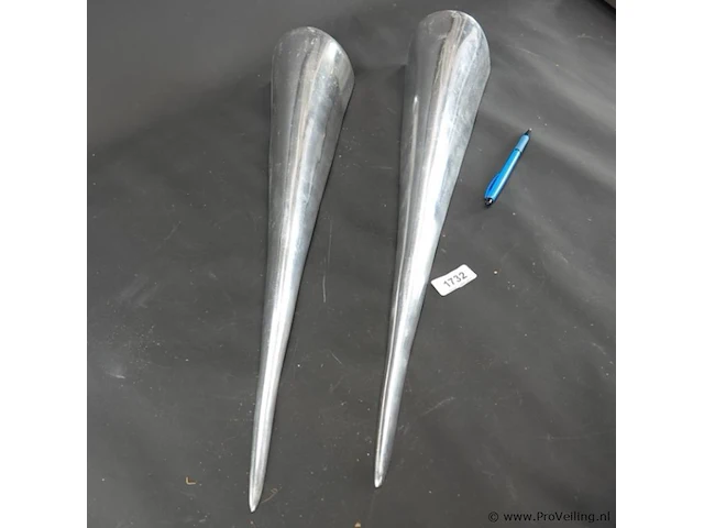 Paar aluminium wandkandelaren - afbeelding 2 van  5