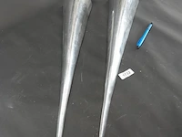 Paar aluminium wandkandelaren - afbeelding 2 van  5