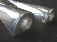 Paar aluminium wandkandelaren - afbeelding 4 van  5