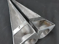 Paar aluminium wandkandelaren - afbeelding 5 van  5