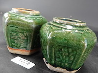 Paar antieke chinese gemberpotten - afbeelding 3 van  5