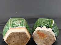 Paar antieke chinese gemberpotten - afbeelding 5 van  5