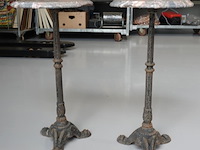Paar antieke franse bistrotafels - afbeelding 2 van  5