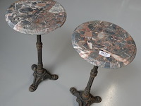 Paar antieke franse bistrotafels - afbeelding 3 van  5