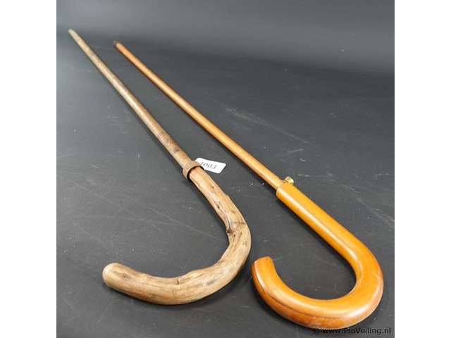 Paar antieke paraplustokken - afbeelding 2 van  5