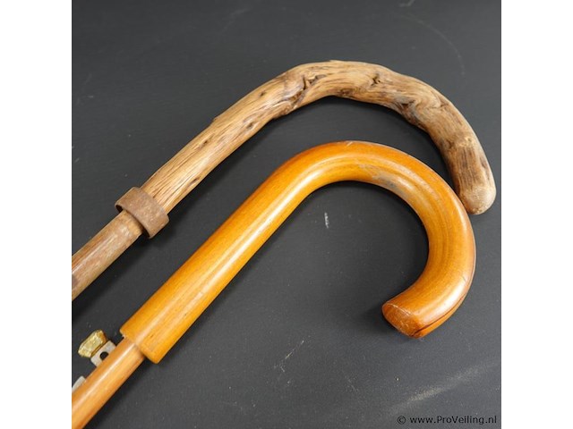 Paar antieke paraplustokken - afbeelding 5 van  5