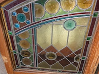 Paar art deco glas in lood ramen - afbeelding 4 van  5