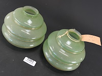 Paar art deco hanglampkappen - afbeelding 2 van  5