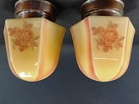 Paar art deco plafondlampen - afbeelding 1 van  5