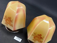 Paar art deco plafondlampen - afbeelding 3 van  5
