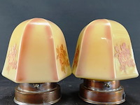 Paar art deco plafondlampen - afbeelding 4 van  5