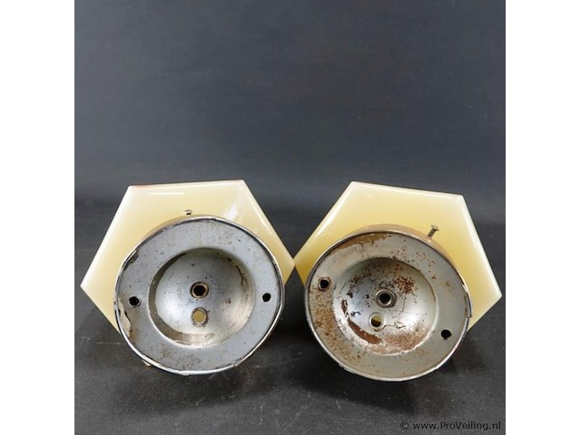 Paar art deco plafondlampen - afbeelding 5 van  5