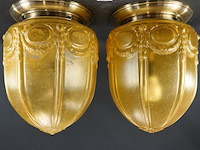 Paar art deco stijl plafonnières