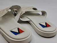 Paar badslippers, maat 8 1/2, louis vuitton, wit - afbeelding 4 van  9