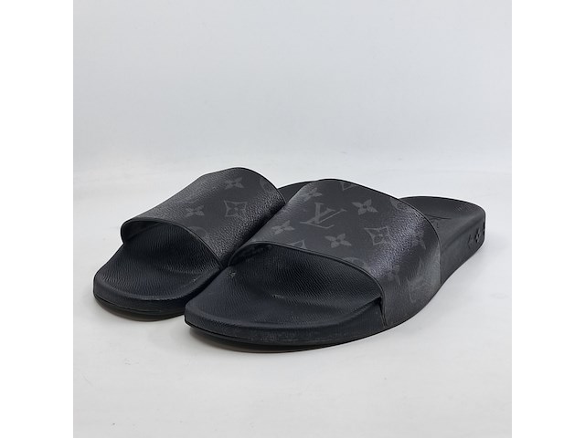 Paar badslippers, maat 9 1/2, louis vuitton, zwart - afbeelding 1 van  10