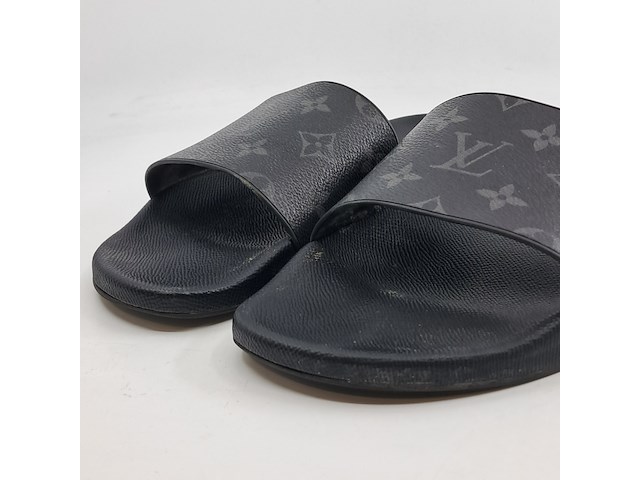 Paar badslippers, maat 9 1/2, louis vuitton, zwart - afbeelding 3 van  10