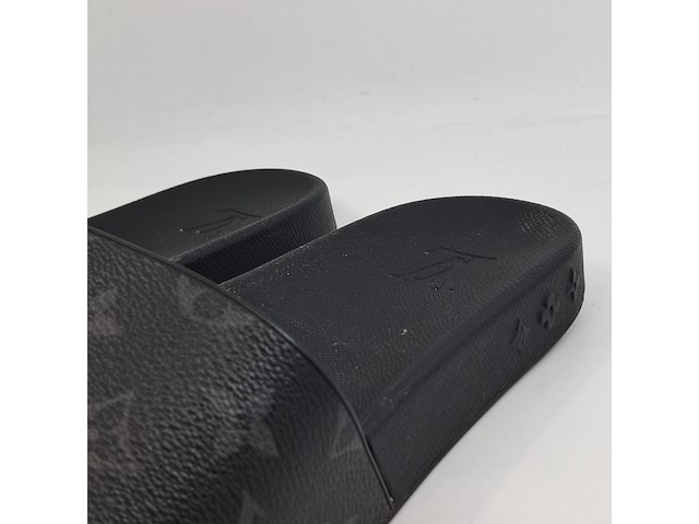 Paar badslippers, maat 9 1/2, louis vuitton, zwart - afbeelding 4 van  10