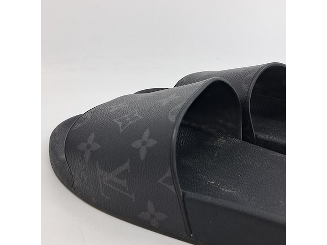 Paar badslippers, maat 9 1/2, louis vuitton, zwart - afbeelding 6 van  10