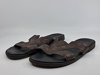 Paar badslippers, maat 9, louis vuitton, bruin - afbeelding 1 van  7