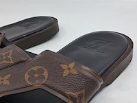 Paar badslippers, maat 9, louis vuitton, bruin - afbeelding 3 van  7