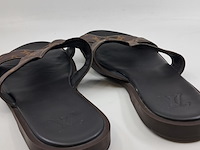 Paar badslippers, maat 9, louis vuitton, bruin - afbeelding 4 van  7